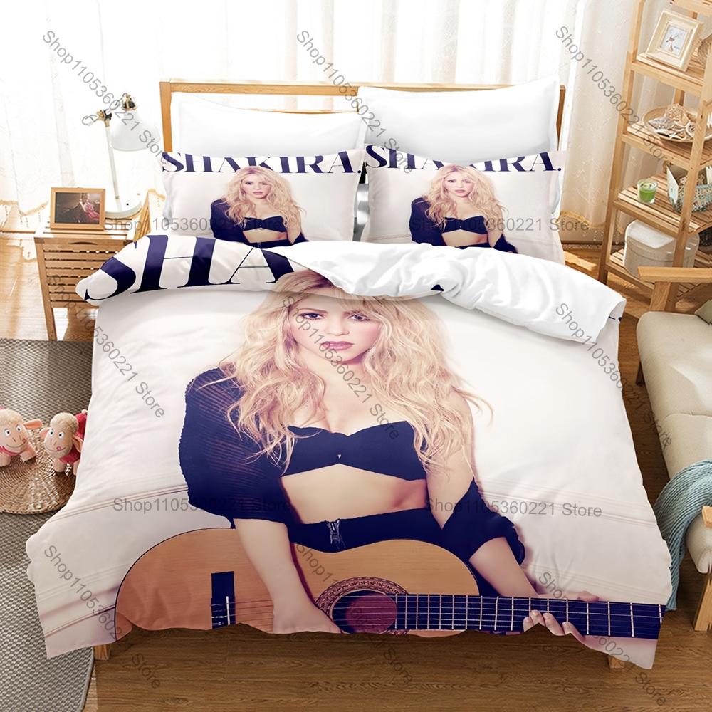 Shakira 3PCS Bedding Set, Duvet Cover + 2 Pillowcases, Latin Singer Print Soft Microfiber Bedding for Fans Bedroom Decor