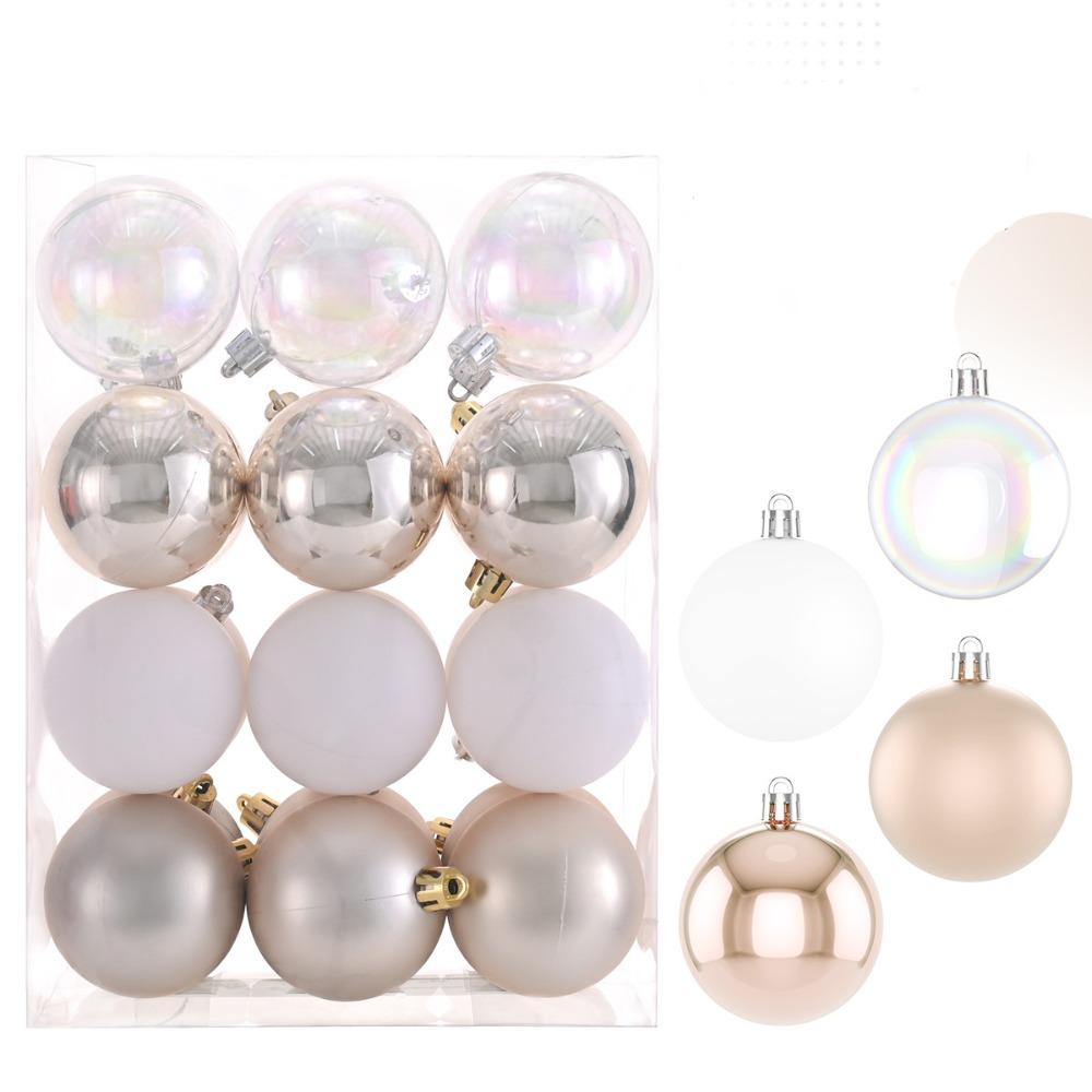 24pcs 6CM Christmas Balls Electroplated Christmas Spheres Pendant  Background Layout