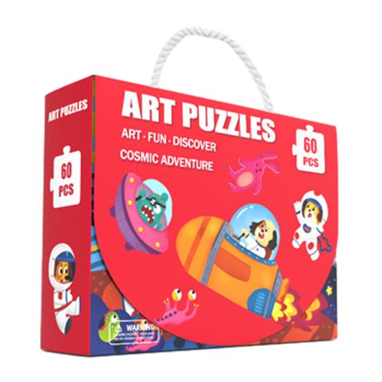 24/48/60Pcs/Set Cartoon Jigsaw Puzzle Toy Animal Vehicle Dinosaur Preschool Leaning Puzzle Game Toddlers Boys Girls Educational Floor Puzzle Toy