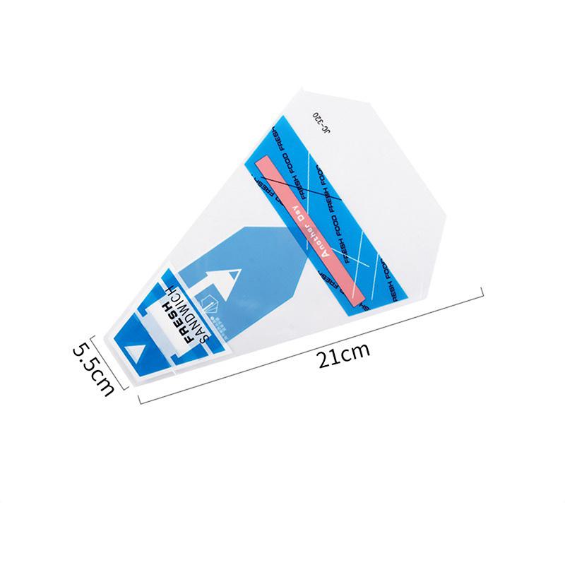 100 Pieces Of Sandwich Wrappers Special Disposable Easy To Tear Transparent Triangle Cake  Packaging Bag