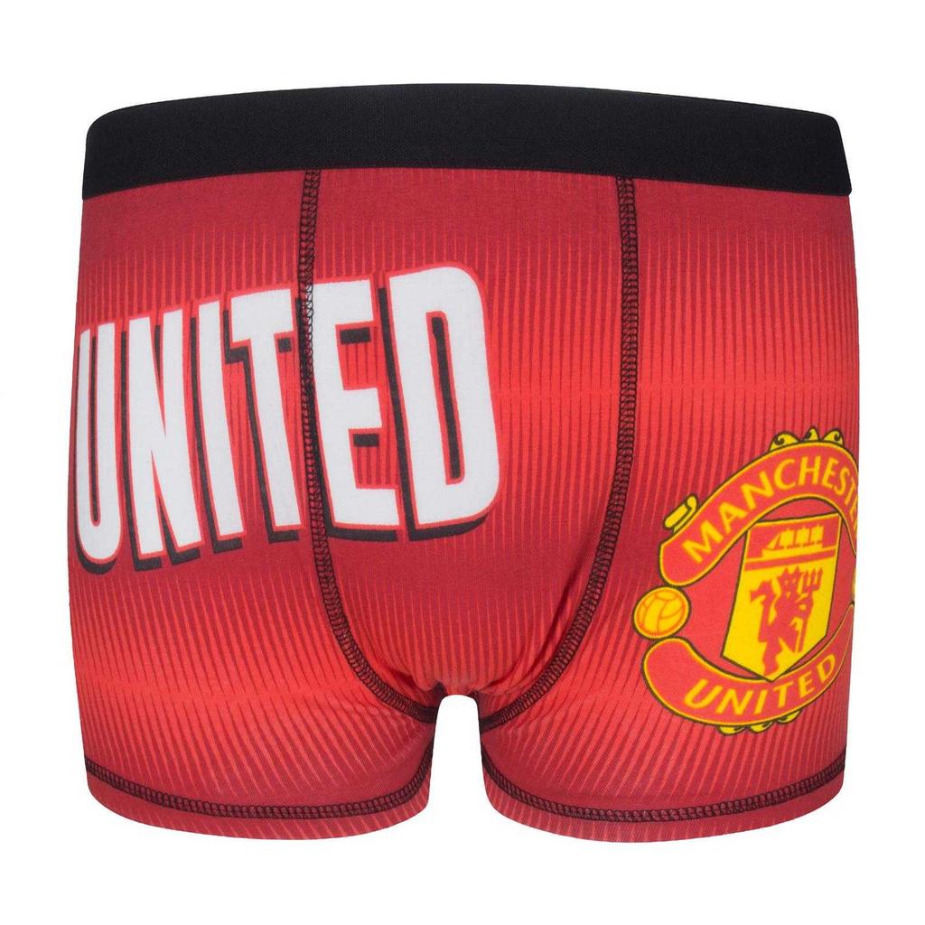 Manchester United FC Boys Crest Boxer Shorts (Pack of 3)