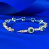New S925 Silver Green Fairy Bracelet for Daily Classic Fashion Versatile High End Wedding Jewelry