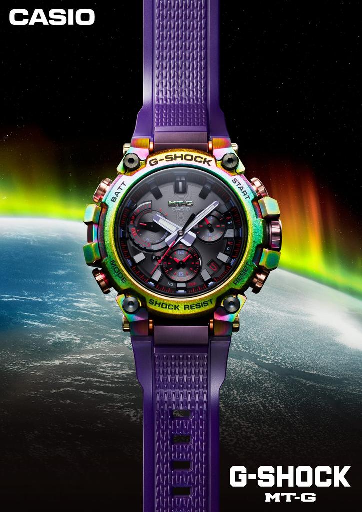 Casio G-Shock MT-G Bluetooth Radio-Controlled Solar Watch MTG-B3000PRB-1AJR Men's Purple Skeleton Watch (Official Japanese Product)