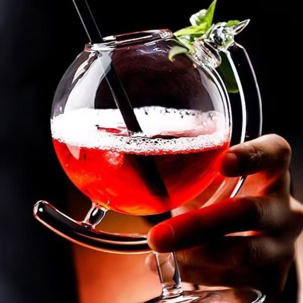 Transparent Wine Cup Creative Cold Drink Cup Drinkware Straw Cup Juice