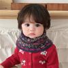 Children's Thick Knit Neck Gaiter Scarf with Ear Loops - Warm, Windproof, and Trendy