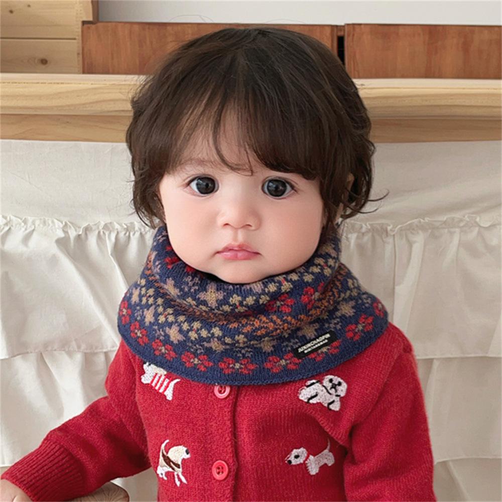 Children's Thick Knit Neck Gaiter Scarf with Ear Loops - Warm, Windproof, and Trendy
