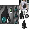 Stylish Luminous Outdoor Backpack With Usb Charging And Earphone Jack For School
