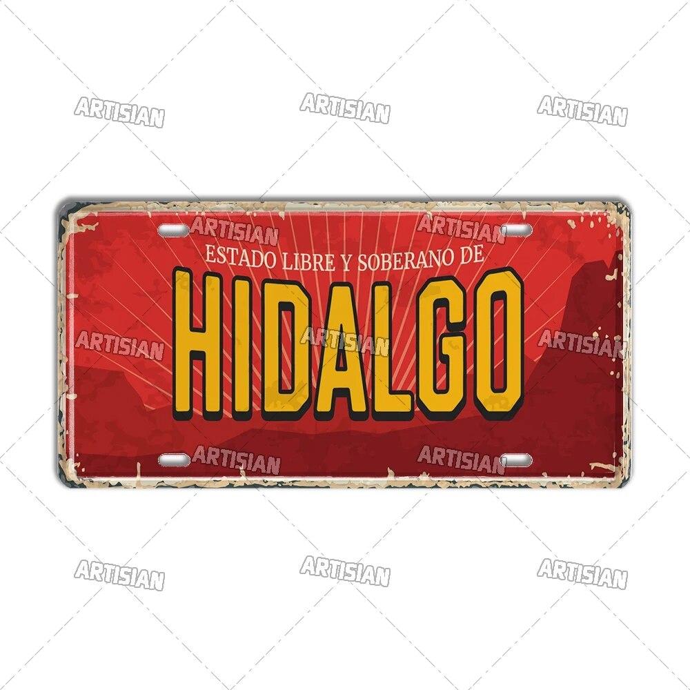 MEXICO License Plate City Metal Tin Plaque Car Metal Sign Wall Decor Garage Bar Pub Club Hotel Cafe Kitchen Home