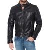 Men's Genuine Lambskin Black Leather Jacket Stylish Motorcycle Bomber Biker Outerwear MJ 186