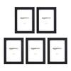 Amazon Basics Рамки для фотографий, Набор из 5 штук, Черные, Прямоугольные, 18 см x 13 см, Совместимы со стандартными размерами