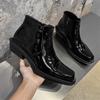 Fashion Stylish Casual Leather Mens Ankle Boots High Top Leather Shoes Fashion Business Casual Shoes New Arrival Male Chelsea Footwear
