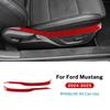 For Ford Mustang GT 2024 2025 2026 2027 Real Soft Carbon Fiber Sticker Car Driver Passenger Seat Panel Decor Interior Trim