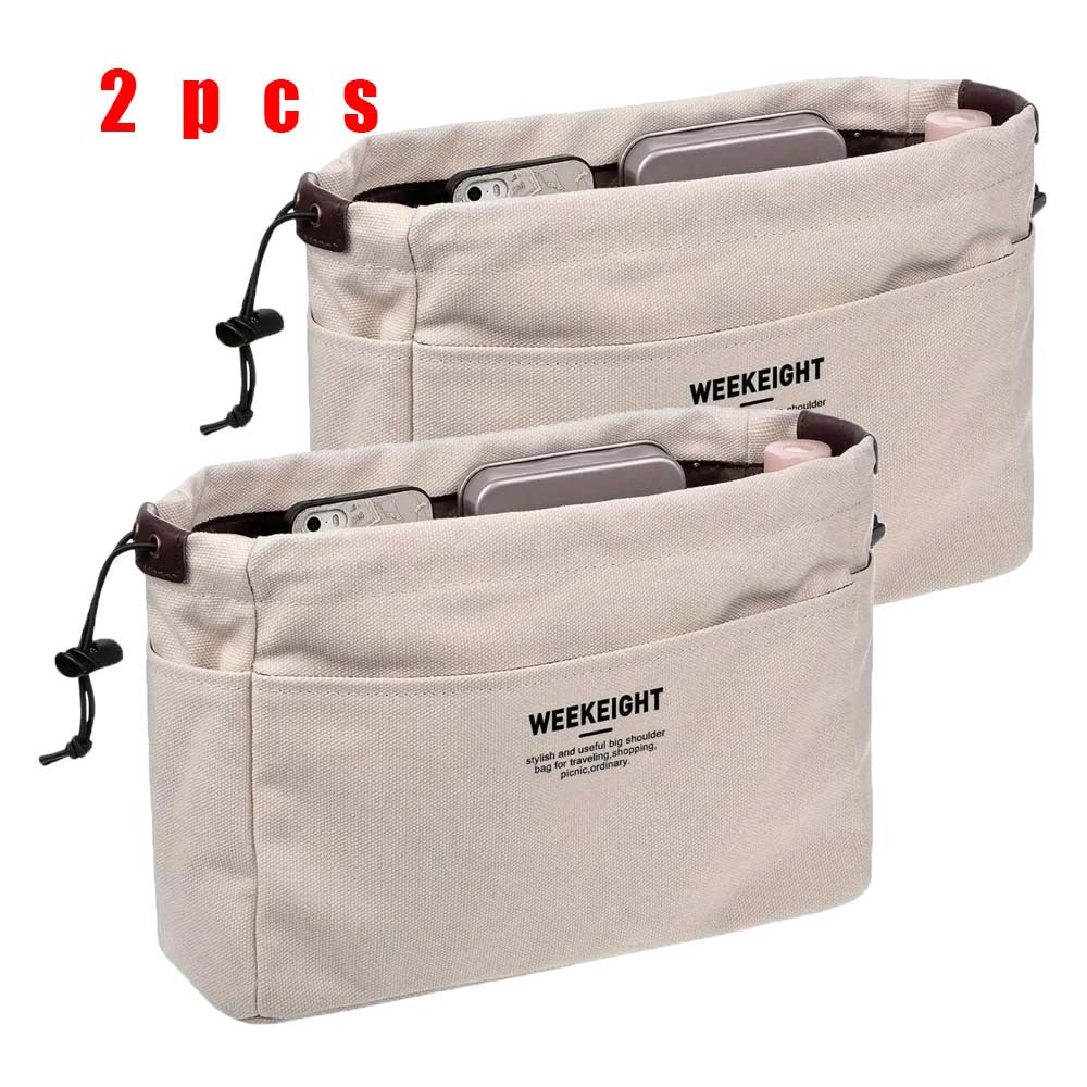 1/2 шт. Холщовые органайзеры для хранения на шнурке, многокарманная сумка-вкладыш, легкая, портативная дорожная сумка для хранения