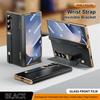 High Quality Electroplated Leather Wristband Holder Phone Case for Samsung Z Fold 7 3 4 5 6 Tempered Film Folding Protect Cover