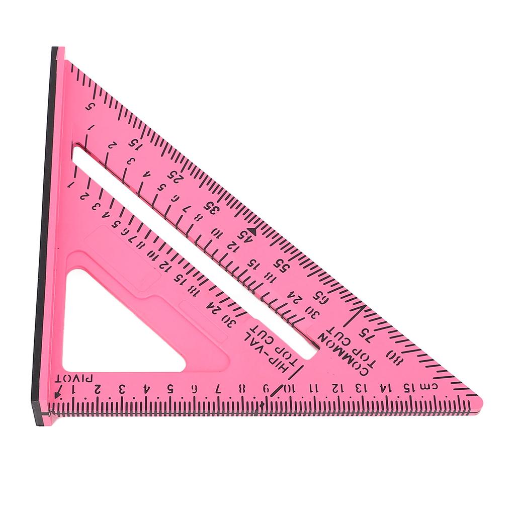 7-дюймовая треугольная линейка из пластика, угловой квадрат 45 90 градусов для измерения при деревообработке