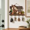 2D Flat House Key Holder Wood Decorative Key Hanger Gifts Wall Key Rack  Home Wall Decor