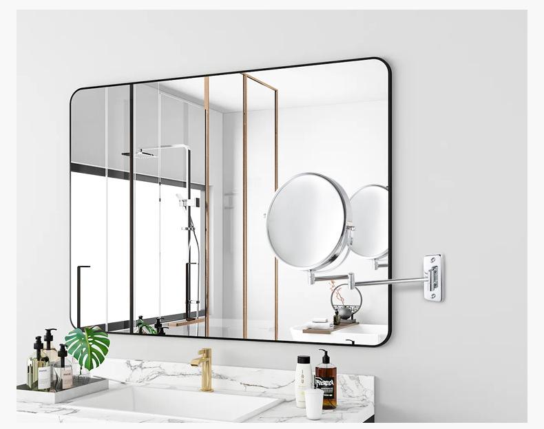 Wall-Mounted 360° Rotating Folding Makeup Mirror