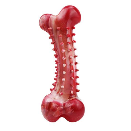 Игрушка-жевалка из натурального каучука для собак, кость для чистки зубов со вкусом говядины, облегчение при прорезывании зубов, безопасная игрушка для собак крупных пород