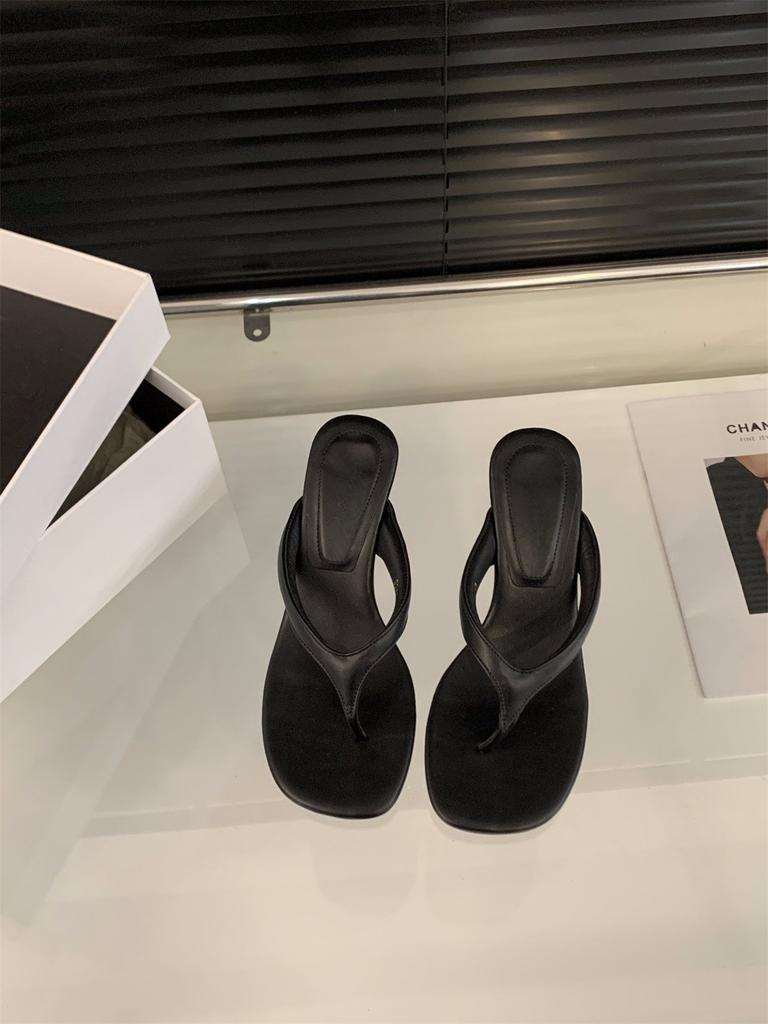 Высокие каблуки-клинья, шлепанцы, туфли феи, носить лето 2025, серебристые, французские маленькие сандалии, сандалии