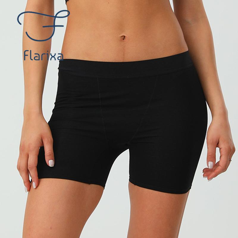 Flarixa Large Size Breathable Simple Women's Safety Shorts 40's Cotton Comfortable Solid Color Women's Summer Shorts Underwear