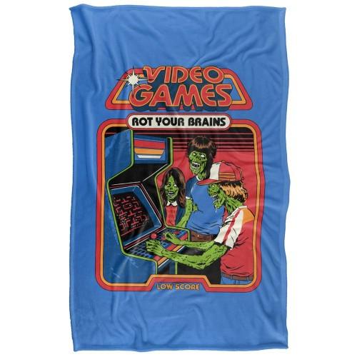 Steven Rhodes Video Games Rot Your Brains Soft Touch Blanket