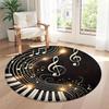 Music Round Floor Mat Design for Kitchen Dormitory Entryway Decorate room Antislip Round Carpet Decorate Offices Wedding Party Gift