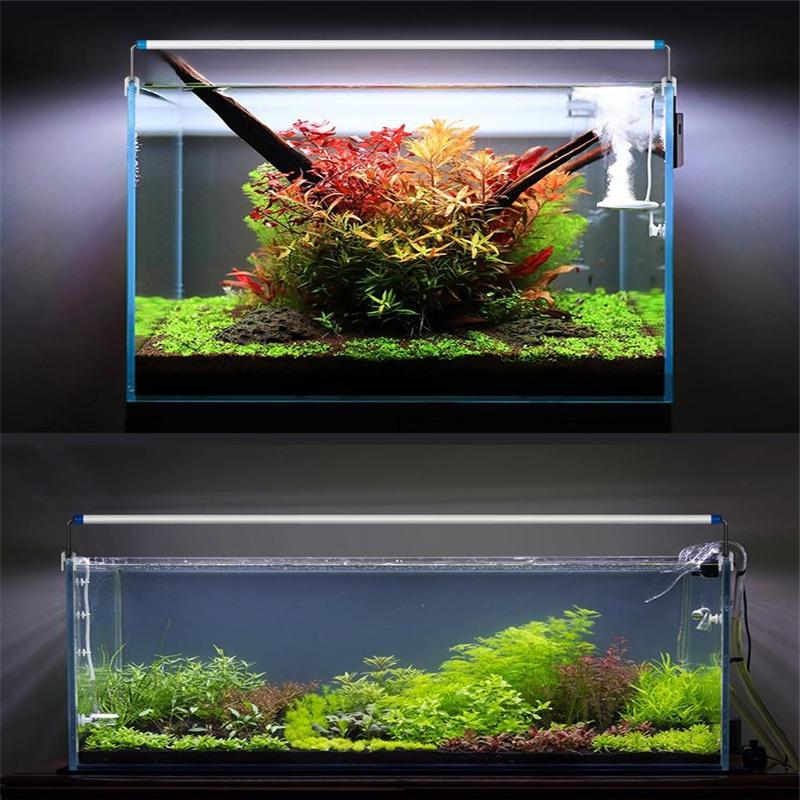 Супертонкий светодиодный светильник для аквариума, светильник для водных растений, 18-75 см, расширяемый водонепроницаемый зажим на лампе для аквариума