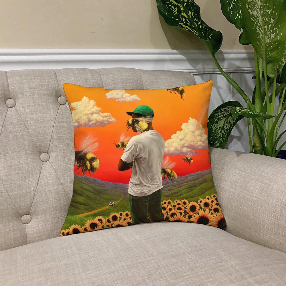 Чехол на подушку от рэпера T-Tyler-ES The C-Creator Квадратный чехол на диванную подушку Повседневный Удобный для кожи Чехол на подушку