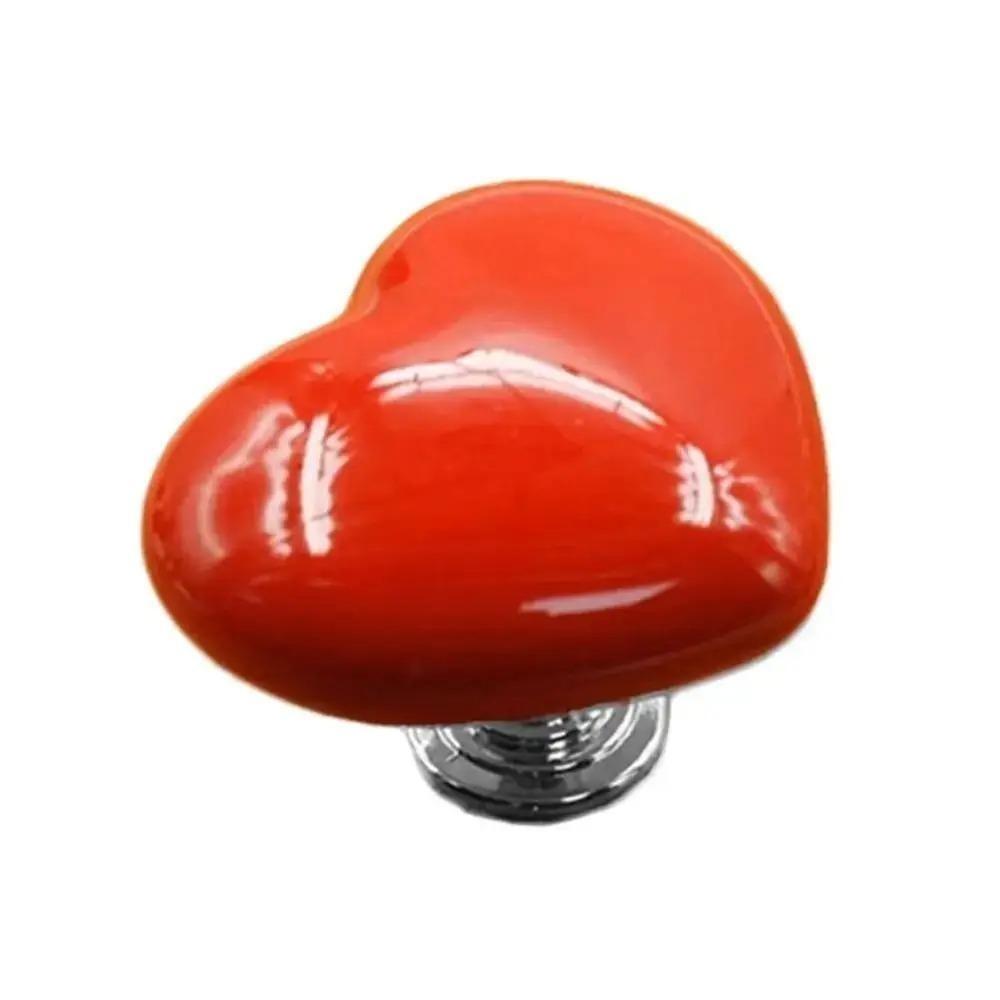 2 шт., цветная кнопка в форме сердца для унитаза, кнопка для бачка с водой, вспомогательная ручка для ящика двери шкафа, универсальный переключатель смыва