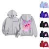 Kids Fashion Women's Lightweight Long Sleeve Zipper Hoodie Printed Hoodie With Pockets