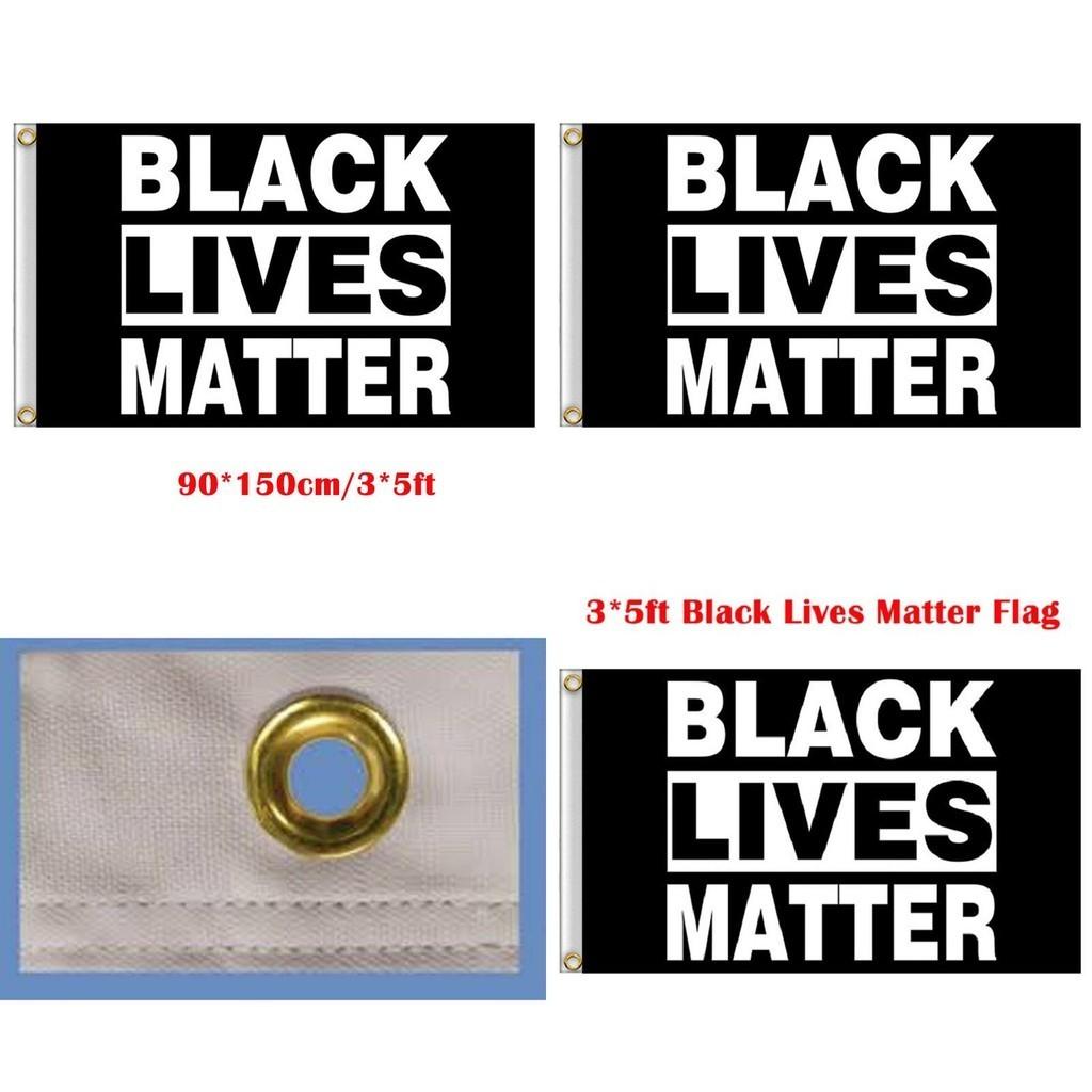 Прочный черный флаг 'Black Lives Matter' размером 3x5 футов с яркими цветами для использования на улице и в помещении