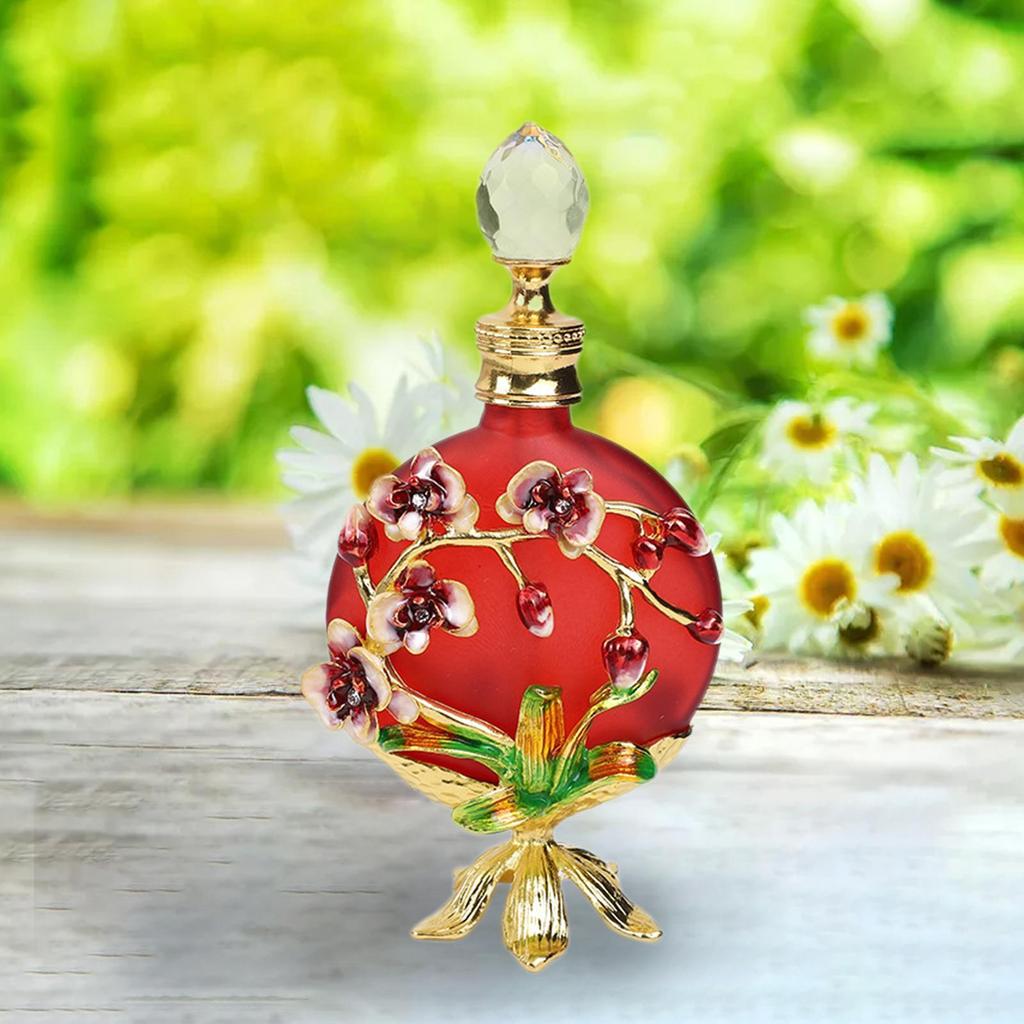 Пустой многоразовый флакон духов, подарок для девушки, женщины, необычный антикварный флакон для эфирного масла с цветочным узором, контейнер для аромата