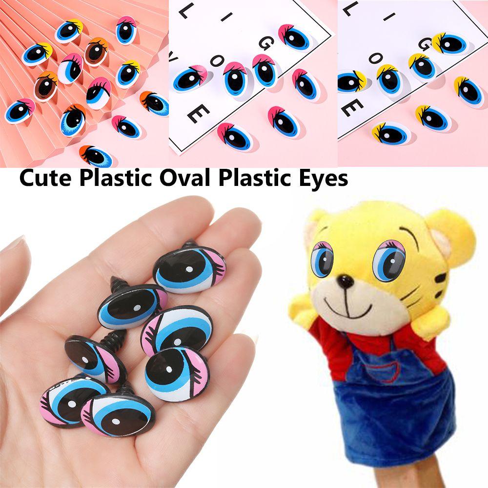 Oval Plastic Kids Toys 3D Dolls Accessories DIY Dolls Materials Cut Cartoon Eyes Plush Panda Eye