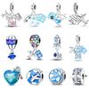 100% 925 Silver Plate Air Balloon Suitcase Graduation Travel Series Charm Beads Fit Diy Original Bracelet DIY Jewelry