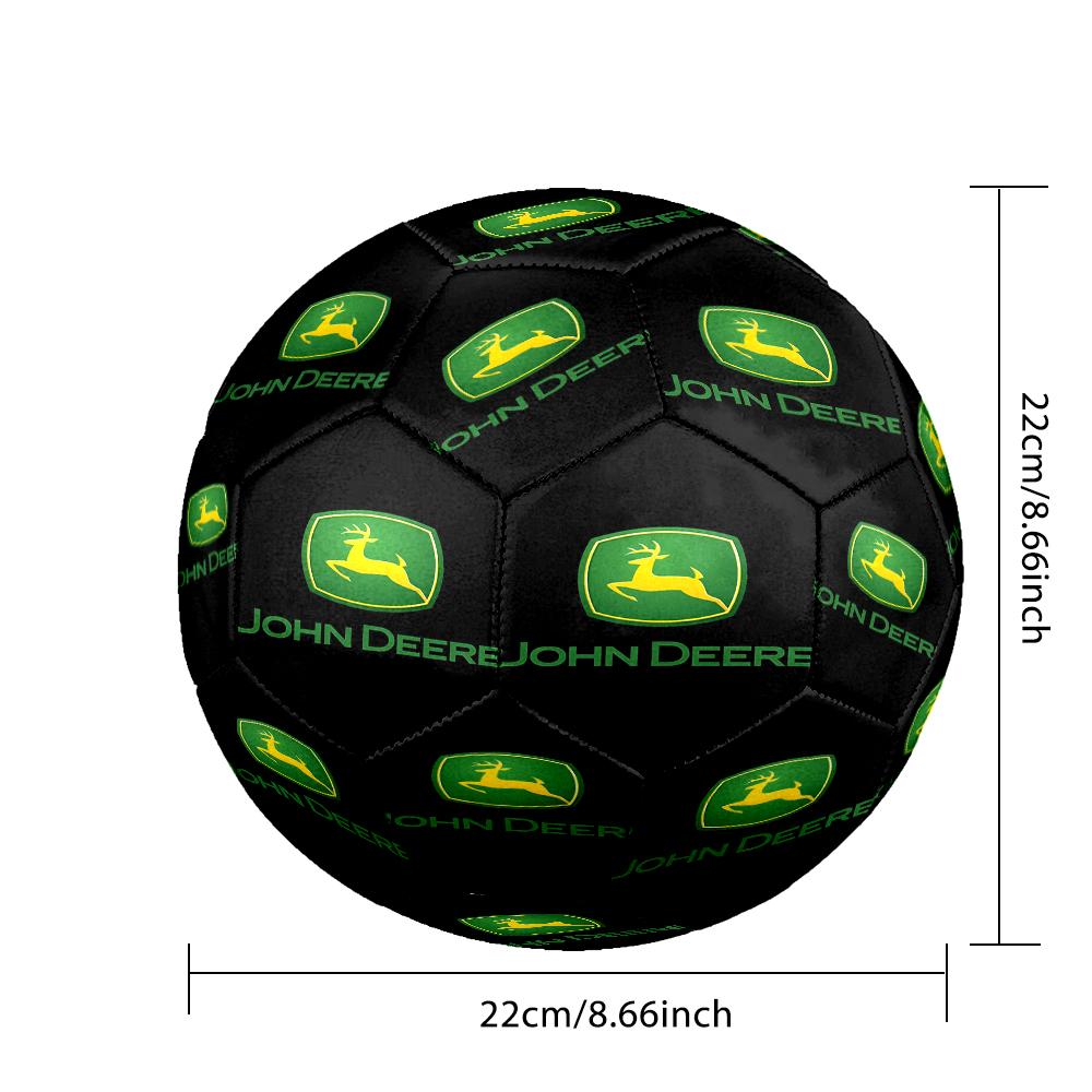 John Deere Logo Design Size 5 Soccer Ball,Indoor/Outdoor Suitable for Training Matches Tournaments Practice Games Perfect Gift for Fan