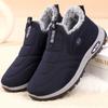 Stepping Shoes Winter Men's and Women's Middle-aged and Elderly Cotton Shoes Thickened Autumn and Winter Men's Shoes Non-slip and Wear-resistant Old B