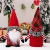 Charming Christmas Gnome Figurines With Cozy Plaid Hats Perfect For Festive Decorations
