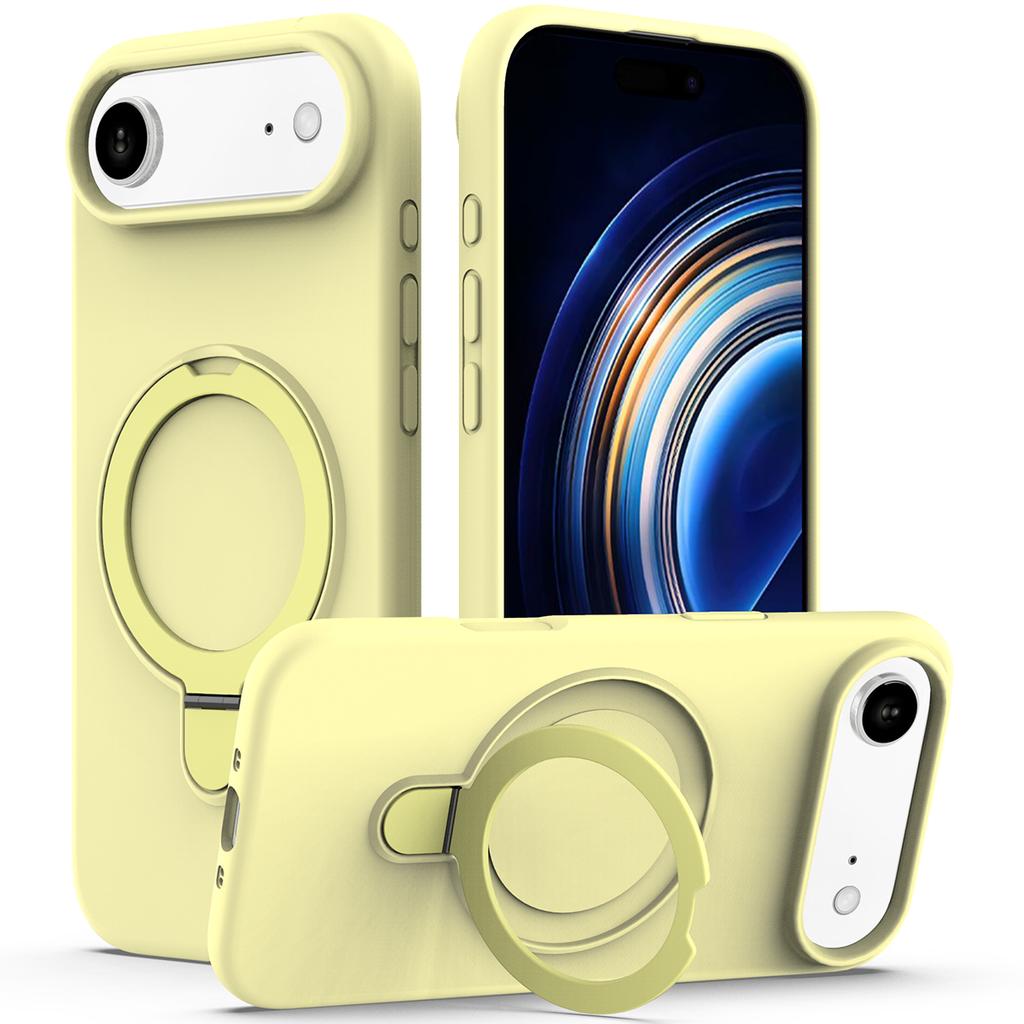 For iPhone Air Case Compatible with MagSafe Kickstand PC+Silicone Phone Cover