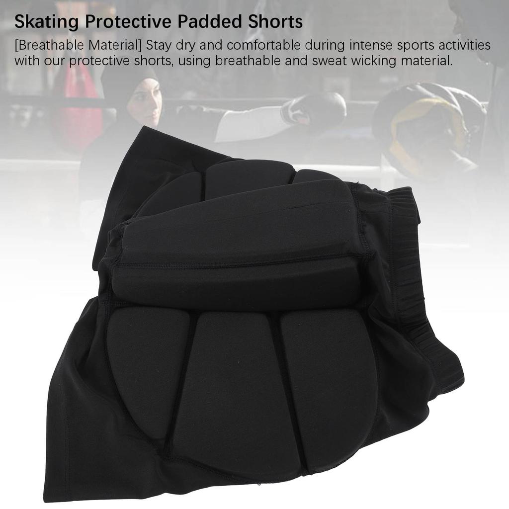 Skiing Protective Padded Shorts Impact Resistant Breathable Sweat Wicking Ergonomic Butt Protector F