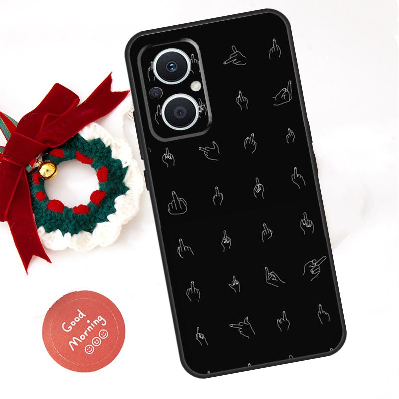 Чехол Средний Палец Для OPPO Reno 14F 14 13 12 11 10 Pro 11F 12F 13F 7 8 Lite OPPO Find X8 X5 X9 Pro Чехол