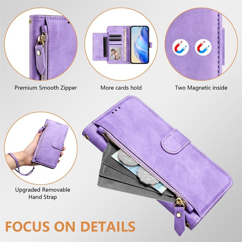 Флип-чехол для Itel S17 S18 S23 Plus S24 RS4 S661W S665L S666LN Vision 3 5 P38 P40 P55 P55T P665L 4G 5G кожаный чехол-кошелек сумка-держатель на молнии