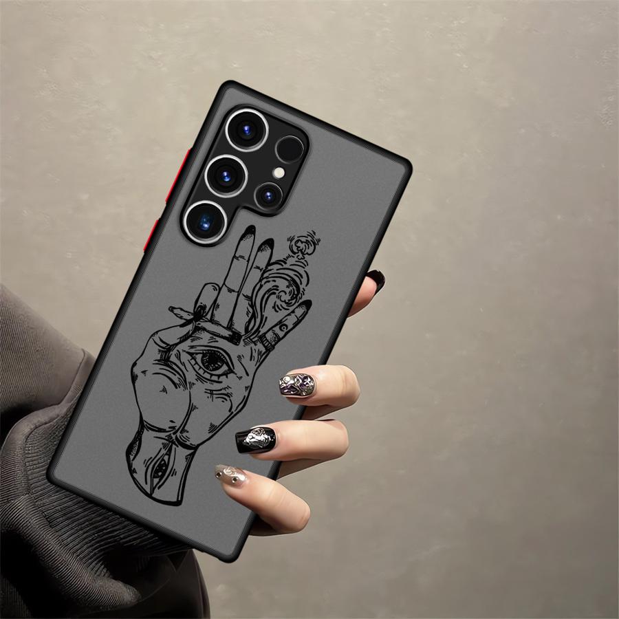 Чехол для Samsung Galaxy S25 Edge S23 Ultra S24 FE S10 S22 Plus Note 20 10 S20 S9 S21 Задняя крышка телефона Готический Странная Рука