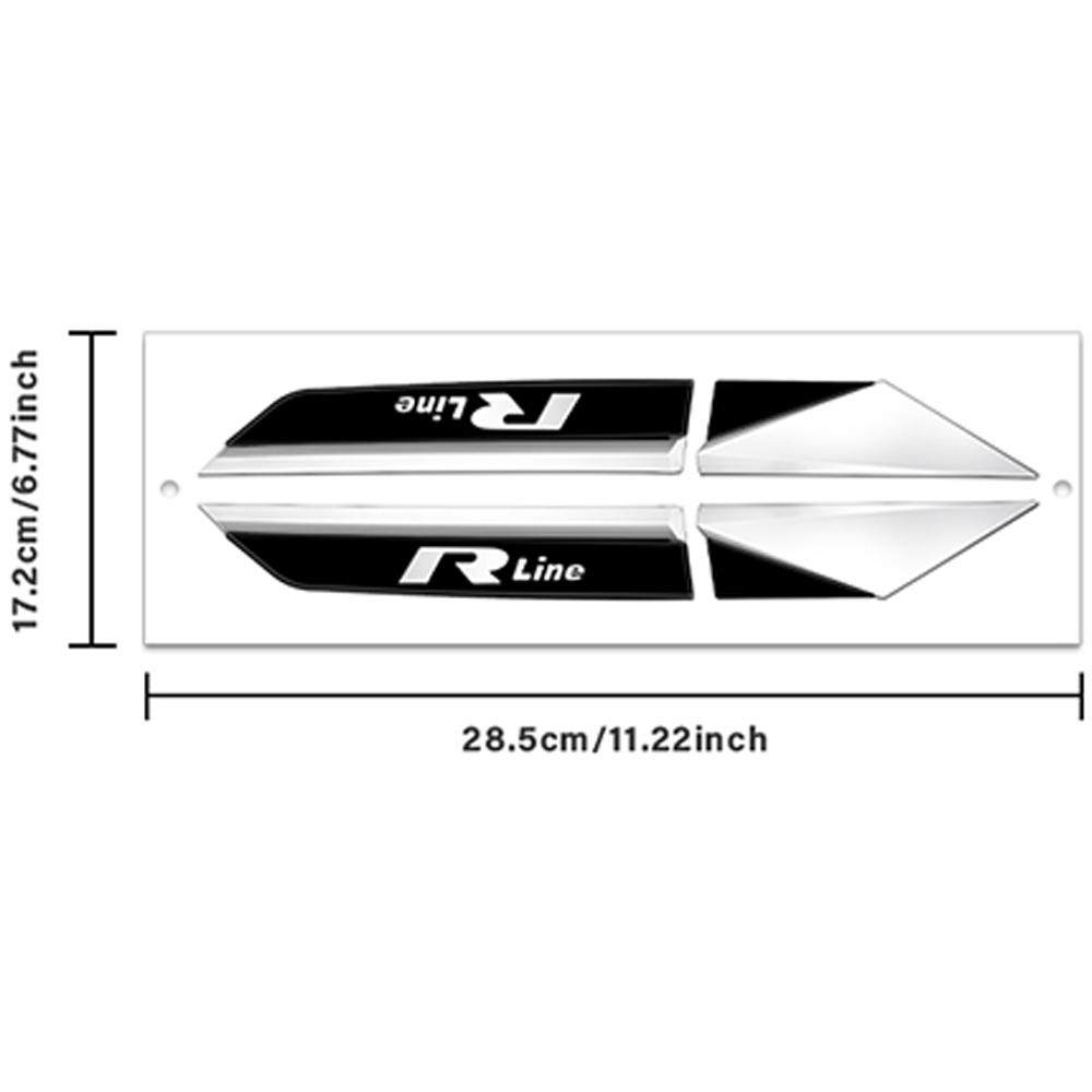 For VW Rline GOLF Passat MK7 MK6 Tiguan Polo CC Jetta Bora GTD GTI 2pcs 3D ABS Car Fender Side Wing Emblem Sticker Center Cover zd4