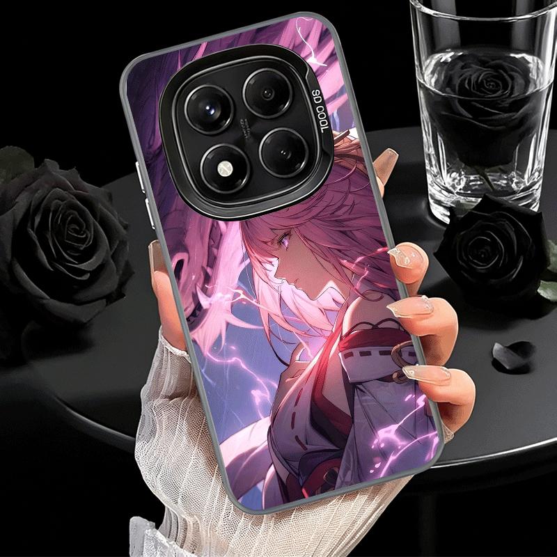 Мягкий чехол для телефона Genshin Impact Яэ Мико для Xiaomi Redmi Note 13 14 15 Pro Plus 12S 12 11S 11 11T 10S 10 Ударопрочная задняя крышка S