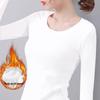 Thick Plush Women’s Thermal T-Shirt - Korean Style Autumn/Winter Large Size Bottoming Shirt