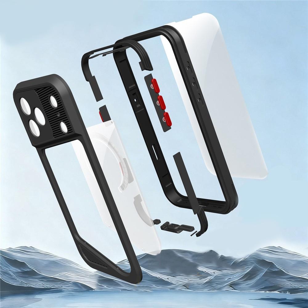 IP68 Waterproof Case for iPhone 17 Pro Max, SHELLBOX GTM MagSafe, Black