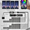 RGB LED Atmosphere Ambient Light Kit APP Music Control Гибкая водонепроницаемая неоновая лента для автомобиля мотоцикла Декоративная лампа 12 В