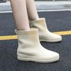 WTEMPO Women's Fashion Short Tube Rainshoes Kitchen Outdoor Anti Slip Flat Heel Thick Sole Waterproof Rubber Shoes Dropshipping Wholesale