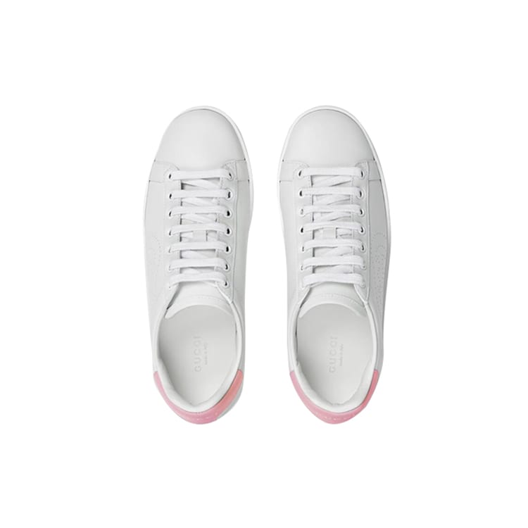 Gucci Женская обувь Ace 'Interlocking G - Белый Розовый' Женская 598527 AYO70 9076