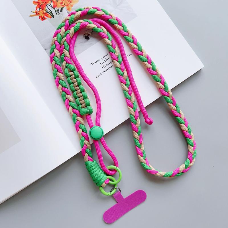 1 шт. Кроссбоди можно носить Красочный ремешок-шнурок для телефона Подвесная цепочка Подвеска Плетеный шнурок для мобильного телефона